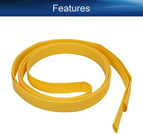 צינורות מכווץ חום של 1 יחידות, 2: 1 צהוב בטומשין כבל חוט חשמלי ≥600V ו- 248 ° F, 2mx8 ממ לכיכו