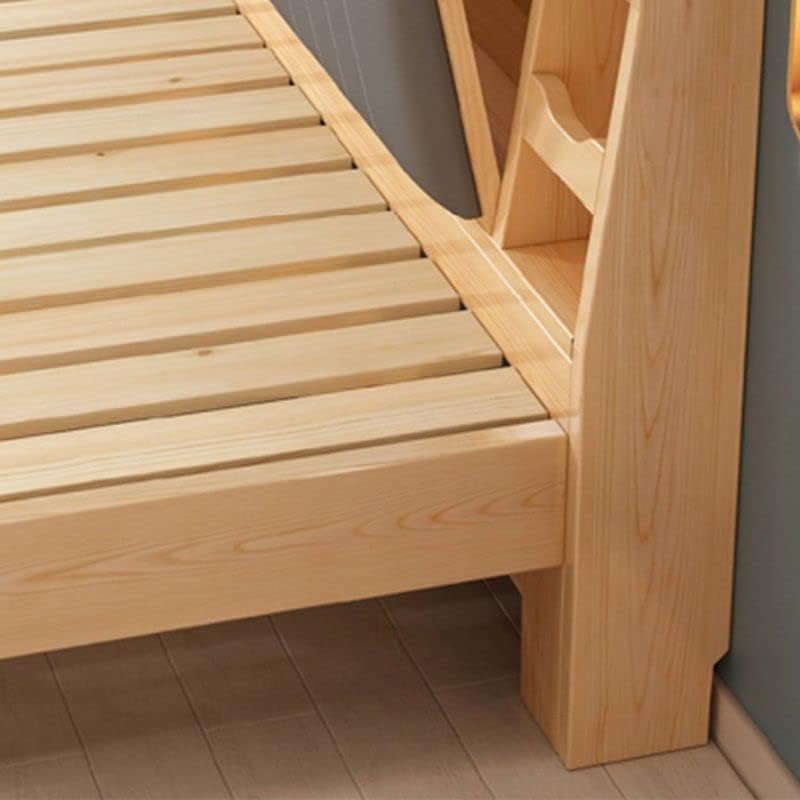 בעבודת יד מודרני אורן עץ מיטת מסגרת כוננית סטנדרטי מיטת טבעי, מיטת יחיד עבור שינה בני בנות-גודל: