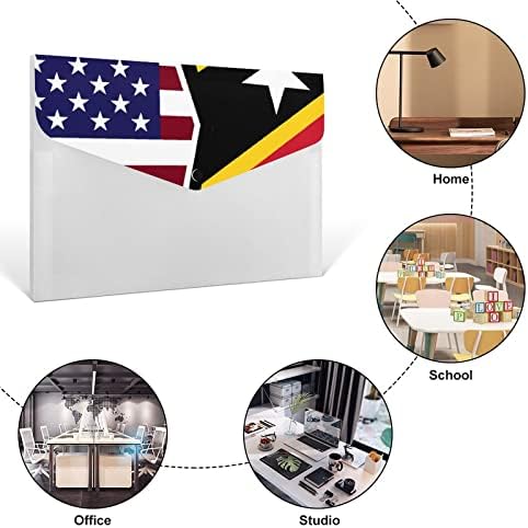 אמריקאי וסנט קיטס נוויס דגל פלסטיק צבעוני קובץ תיקיות עם 6 תא אקורדיון פלסטיק מסמך ארגונית גדול קיבולת