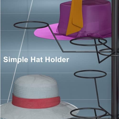 10 7 קומות כובע מדפי מעמד כובע דוכן תצוגת מתכת מסתובב כובעי ארגונית 35 כובעי קולב מתכוונן רצפת מתלה משלוח