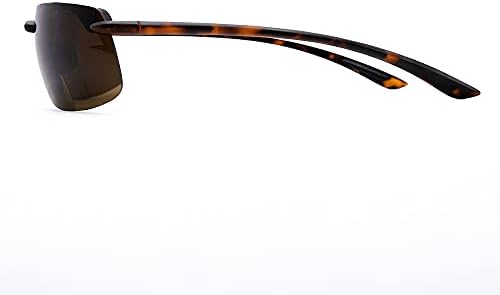 משקפי שמש ביפוקליים של ויטנזי חצי קרקע חצי שוליים קריאה משקפיים כהים עם קוראים - מונזה