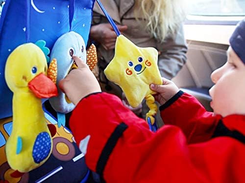 צעצועי מושב לרכב לתינוק - צעצועים רכים של תינוקות 0 עד 12 חודשים למושב רכב - מחצלת פעילות נסיעות