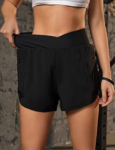 מכנסי אימון לנשים פורחים ג'לי מכנסיים אתלטי רצים מכנסיים קצרים במותניים במותניים גבוהות עם מכנסי