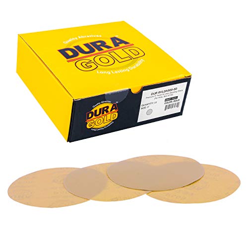 Dura-Gold 500 Grit 6 דיסקי נייר זכוכית וכריות ממשק צפיפות רכה