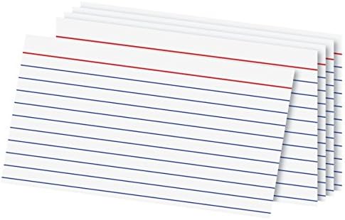 כרטיסי אינדקס של אופיס דיפו, 3 אינץ'. 5 אינץ', קבע, לבן, 100, אוד40153