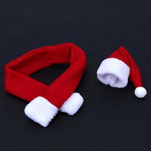 כובע בד לבנות 2 יחידות חג המולד שאינו ארוג כובע בצעיף אדום סט אדום בקבוק יין קישוטי חג מולד