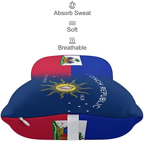 הכרית הרפובליקה של הקונכיה של האיטי מערב דגל מכונית מכונית כרית צוואר של 2 כריות משענת ראש אוטומטית