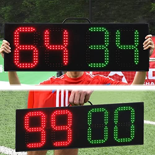 מועצת החלפת LED של גאן שין לכדורגל, לוח תת -כדורגל אלקטרוני, מופעל סוללה נטענת, צד יחיד