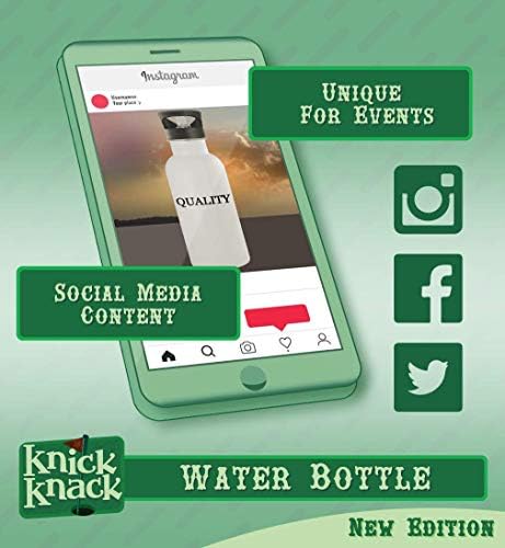 מתנות Knick Knack piperine - 20oz נירוסטה hashtag בקבוק מים חיצוני, כסף