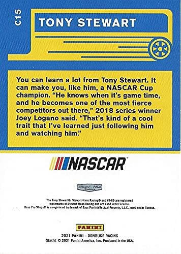 חתימה טוני סטיוארט 2021 פאניני דונרוס NASCAR קלאסיקות סטיוארט-חאס מירוץ נדיר הכנס נדיר חתום על כרטיס מסחר