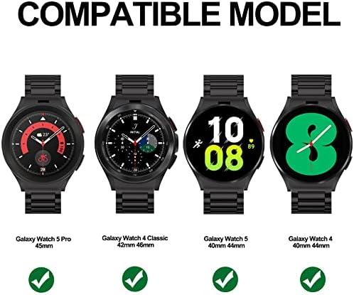 V -Moro תואם ל- Galaxy Watch 5 Band Pro 45/44/40 ממ, אין פער נירוסטה גלקסי שעון 4 פס קלאסי 46/42/44/40