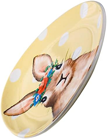 ארוחת ערב לפסחא של לוקסשיני צלחות בצורת ביצה בצורת ביצה קרמיקה ארנב צלחת חטיף פסחא צלחת מסיבת פסחא חרסינה קערת