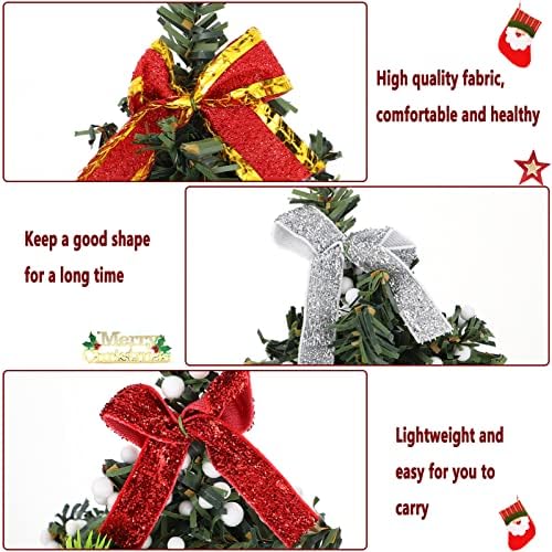 18 יחידות עצים, סימולציה של עצי אורן עיצוב כיסוי למסיבה, תיק גירוי קישוט לחג המולד חופשה בחורף עם בסיסים שולחניים,