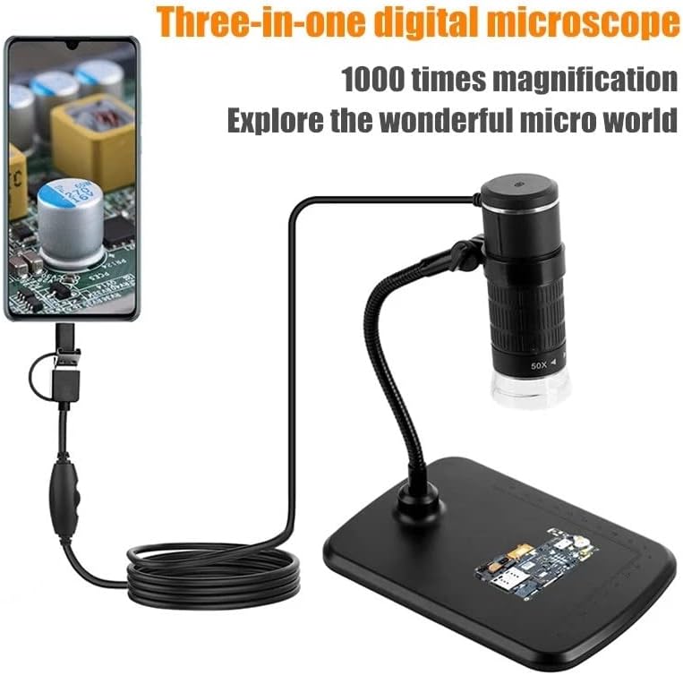 1000 מיקרוסקופ דיגיטלי 1080 מיקרוסקופ בהבחנה גבוהה טלפון חכם מצלמה וידאו עבור מעגלים מודפסים ריתוך מצגת צפייה
