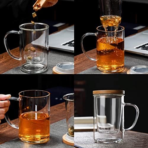 פורווינו להתמכר לתה ספוג מושלם עם סט מתנות כוס כוס כוס הכוס שלנו - 13.5oz/400 מל כוסות תה זכוכית