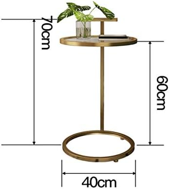 שולחן האחסון HTLLT ספה צדדית מעמד פרח זכוכית מתכת תושבת שולחן עגול שולחן עגול קפה חנות כלות חנות