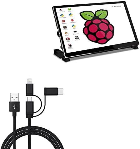 כבל גלי תיבה תואם עם Wimaxit Raspberry Pi Touch Monitor M728 - כבל 3 -in -1 של Alllay