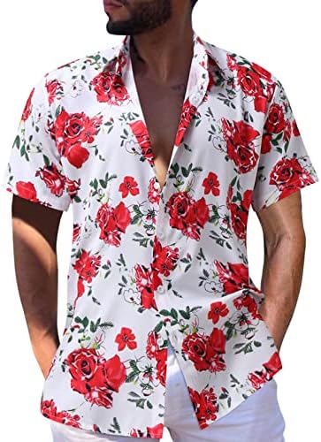 XXBR Mens Hawaiian חולצות פאנקי