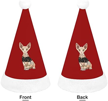 גאווה ספינקס חתול חג המולד כובע רך קטיפה סנטה כובע מצחיק כפה עבור חג המולד לשנה חדשה חגיגי מפלגה