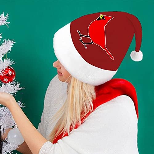 את צפון קרדינל ציפור חג המולד כובע סנטה כובע עבור יוניסקס מבוגרים נוחות קלאסי חג המולד כובע עבור מסיבת חג המולד
