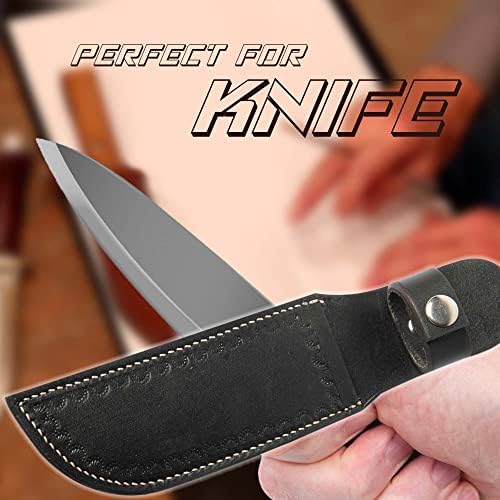 אמיתי עור מקרה בעבודת יד אמיתי עור סכין נדנים עם חגורת לולאה כיס סכין מחזיק עבור חגורת 4.7 להב מתאים