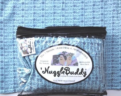 'NuglateBuddy חדש! חבילת אורז אורגנית אורגנית חום לחות במיקרוגל. יפה תן לו בד שלג עם ארומתרפיה של SpearMint