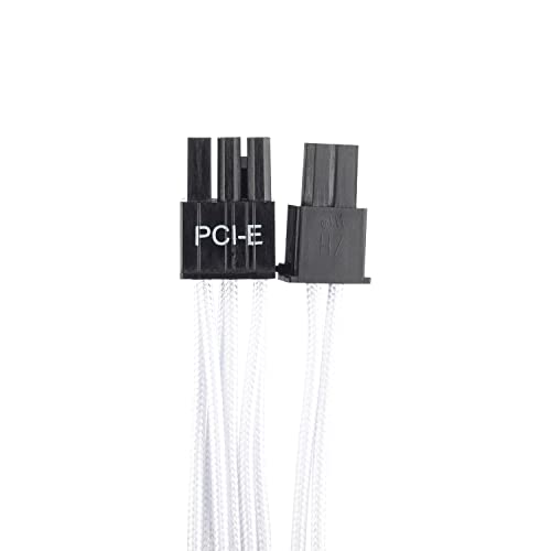 כבל PCIE עבור Corsair PSU, 25 '' זכר לזכר 8 סיכה עד 6+2 כבל חשמל PCIE עם שרוולים עם תרמלט, ארסגום