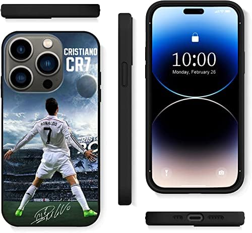 נושא הכדורגל האגדי המיועד לאייפון 14 Pro Case 6.1 אינץ '2022, תואם למארז מעריצי הכדורגל של iPhone 14 Pro עבור