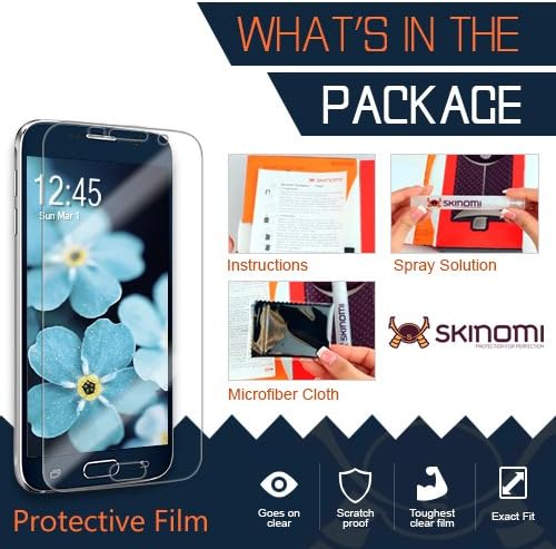 Skinomi גוף מלא מגן עור תואם ל- Lenovo Tab3 10 Techskin כיסוי מלא סרט HD Sile