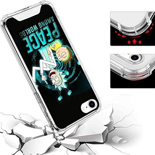 נקה אייפון 7/8/SE 2020 מארז עיצוב קריקטורה פגוש TPU רך ומחשב אנטי-סקרט עם 4 פינות הגנה אטומה לזעזועים, טלפון