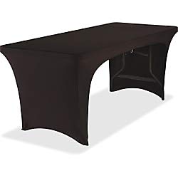 כיסוי שולחן בד קרחון IGEAR, עיצוב פתוח, פוליאסטר/סטרץ ', 30 x 72, שחור