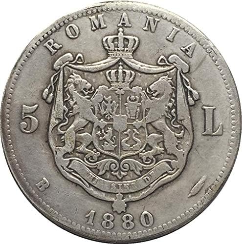 1880 רומניה 5 עותק מטבעות ליי לעיצוב משרדים בחדר הבית