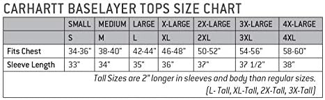 שכבת בסיס תרמית במשקל כבד של Carhartt משקל כבד חולצת כיס שרוול ארוך