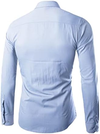 Maiyifu-GJ לגברים שרוול ארוך כפתור למטה חולצות מטה סולידי משקל קל משקל קל חולצות בכושר קלאס