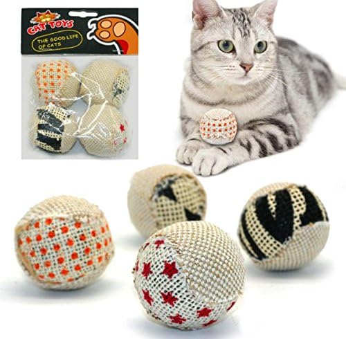 4 יחידות/חבילה כדור צעצוע חתול צעצועים לחתולים אינטראקטיביים משחקים לעיסה רעשן לגרד לתפוס חתלתן חיית מחמד