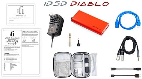 IFI IDSD Diablo Purist DAC נייד/מגבר אוזניות - קלט USB/SPDIF - פלט מאוזן 4.4 ממ - 4.4 ממ ו 6.3 ממ שקעי אוזניות