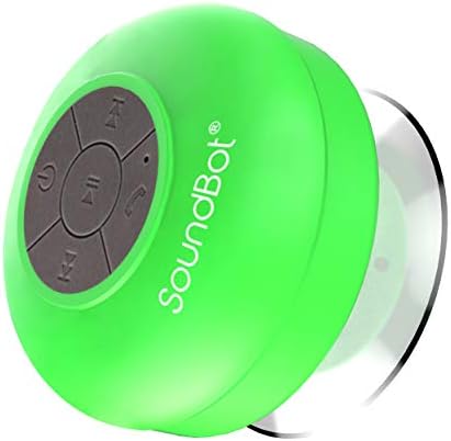 SoundBot SB510 רמקול מקלחת ירוקה + אוזניות Bluetooth SB221, רמקול נייד עמיד במים HD עמיד במים עם מיקרופון מובנה,
