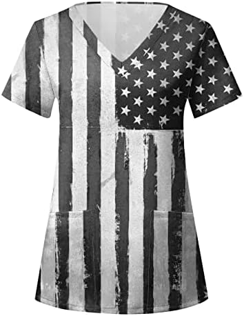מיאשוי ארוך שרוול טיז לנשים חבילה עצמאות יום לנשים הדפסת יומי קיץ חולצות קצר שרוול ספורט