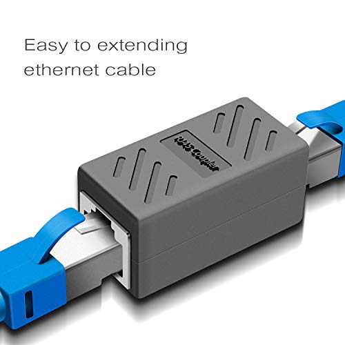 מצמד רשת מצמד RJ45, מתאם RJ45 בשורה - מצמד מוגן בקו עבור CAT7/CAT6/CAT5E/CAT5 מחבר מאריך כבלים Ethernet -