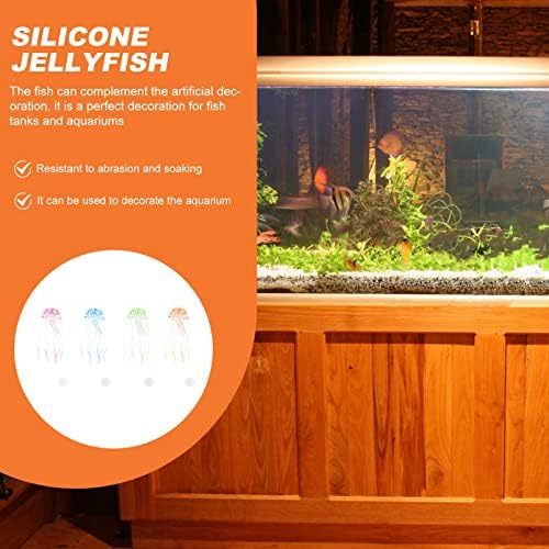 צמחי עיצוב ipetboom 4 PCS קישוט אקווריום צף מיכל דגים זוהר קישוט סיליקון זוהר במסיבה האפלה מעדיף פסל