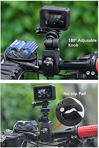 מהדק הרכבה על כידון אופניים עבור GoPro 10/9/8/7/6/DJI OSMO/Insta360 One R/yi מצלמת פעולה, מחזיק הרכבה