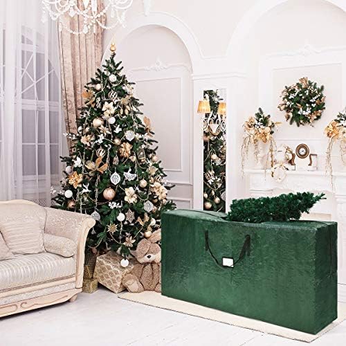 גדול עץ חג המולד אחסון תיק-מתאים עד 9 רגל גבוהה חג מלאכותי מפורק עצים עם עמיד מחוזק ידיות & מגבר; כפול