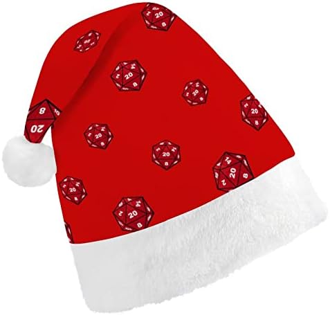 20 קוביות מבוכים חג המולד כובע סנטה קלאוס כובעי קצר קטיפה עם לבן חפתים לגברים נשים חג המולד חג מסיבת קישוטים