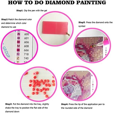 ערכות ציור יהלומים למתחילים טרקטור אדום DIY 5D מקדחה עגולה מלא