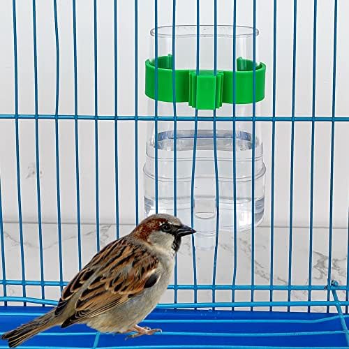 2 יחידות ציפור מזין מתקן מים עבור כלוב תוכי ציפור מים תליית מזין כוס פלסטיק מזון האכלת תיבת כלוב