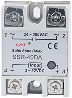 AXTI ממסר מצב מוצק SSR 10DA 25DA 40DA DC בקרה AC מעטפת לבנה שלב יחיד ללא כיסוי פלסטיק 3-32V קלט DC 24-380V