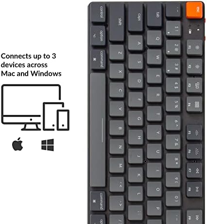 KeyChron K5 SE הניתן להחלפה אולטרה-דק-אלחוטי אולטרה-דק אלחוטי/מקלדת מכנית USB קווית, פריסת גודל