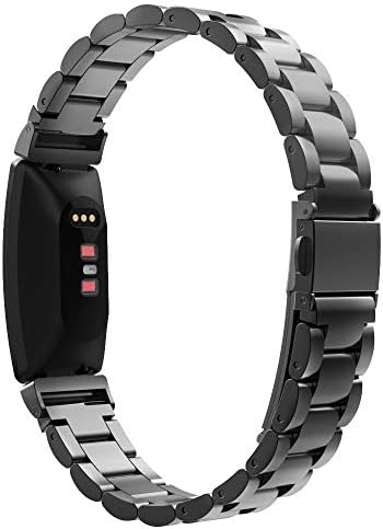 פס שעון נירוסטה של ​​Moko תואם ל- Fitbit Inspire/Inspire HR Watch Smart Watch, צמיד כף היד החלפת
