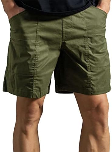 Miashui Men מכנסי מטען מכנסיים שקעים גברים בקיץ מכנסיים בצבע אחיד מכנסי כיס משוחרר מהיר ספורט ספורט יבש