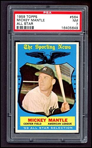 1959 Topps 564 All-Star Mickey Mantle New York Yankees PSA PSA 7.00 Yankees